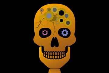 スチームパンクの髑髏