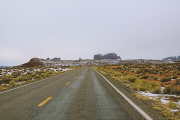 Winter in Monument Valley, Arizona, Utah	