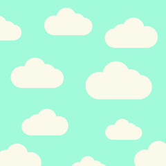 Blue sky with clouds, fog, weather background, nature blue background EPS Vector