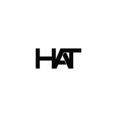 hat letter original monogram logo design