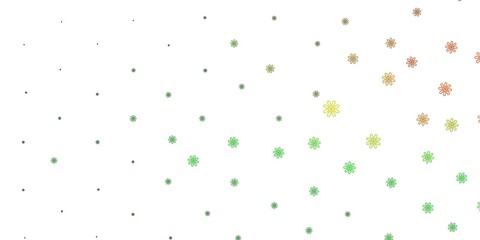 Light Green, Red vector natural layout with flowers.