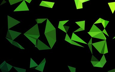 Light Green vector low poly cover.