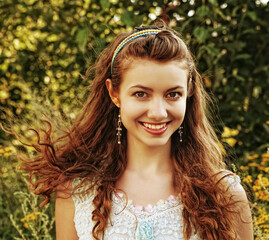 Beautiful girl with smile.