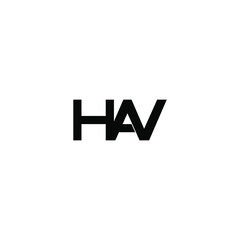 hav letter original monogram logo design
