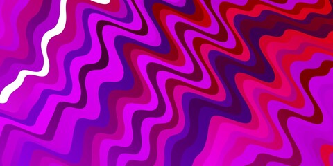 Fototapeta premium Light Pink, Red vector background with curves.