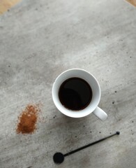cup of coffee on the table