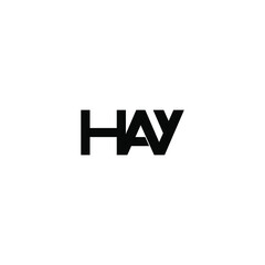 hay letter original monogram logo design