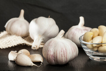 Garlic - Allium sativum; Chinese garlic seasoning for food.
