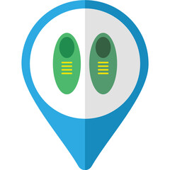 map pointer icon for shoes
