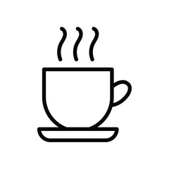 Coffee thin line icon isolated on white background, can be used for many purposes, website, app UI EPS Vector