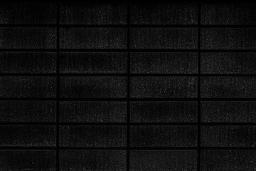 Naklejka premium Black cement block fence seamless background and pattern