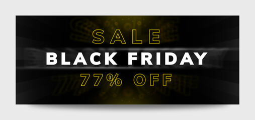Web Banner Black Friday Super Sale Abstract Background