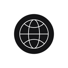 Global, Worldwide internet Web Icon isolated on white background EPS Vector