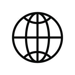 Fototapeta premium Global, Worldwide internet Web Icon isolated on white background EPS Vector
