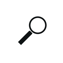 Magnifying glass, zoom outline and thin line icon isolated on white background EPS Vector