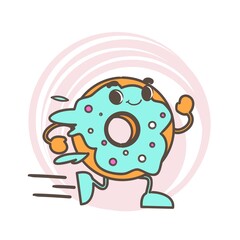 Cute icon illustration. Fast food icon concept isolated . Flat cartoon style Premium Vector