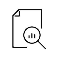 Business report, paper, stats icon symbol sign modern business, mobile app, web, outline thin line icon, office, business related EPS Vector