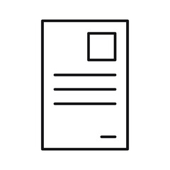 Business report, paper, stats icon symbol sign modern business, mobile app, web, outline thin line icon, office, business related EPS Vector