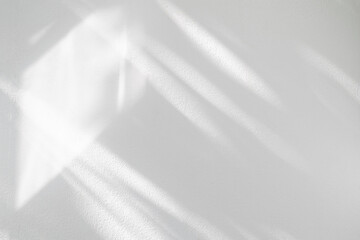 Abstract shadow and light background in office room  on white wall  from window,  architecture dark...
