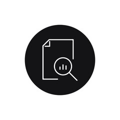 Business research web line icon, outline isolated on white background EPS Vector 