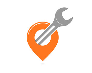 Pin location with wrench repair inside