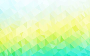 Light Blue, Yellow vector blurry triangle template.