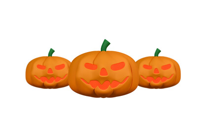 3D rendering with halloween background with pumpkin