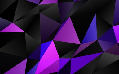 Fototapeta premium Light Pink, Blue vector shining triangular background.