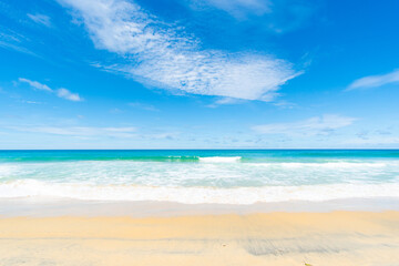 beach with sky and clouds