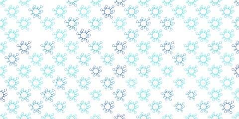 Light blue vector background with covid-19 symbols.