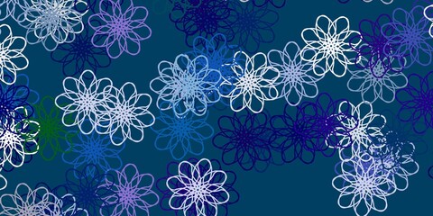 Light Multicolor vector natural backdrop with flowers.