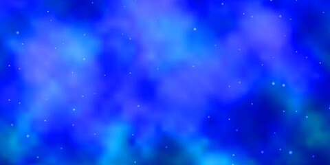 Fototapeta na wymiar Light BLUE vector pattern with abstract stars.