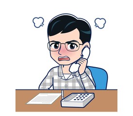 Young man in gray pajamas