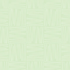 Vector Light Green Textured Abstract Geometric seamless patttern background. Two toned grid of striped texture suitable for stationery, decor, bedding, packaging, accessories and more.
