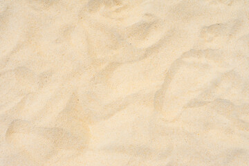 Obraz na płótnie Canvas Closeup shot of sand texture on the beach as nature background. Wallpaper and background concept.