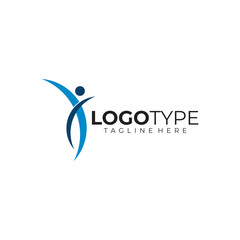 fit people logo icon vector isolated