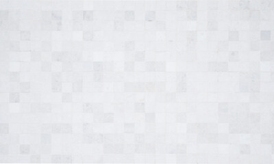 Fototapeta premium Closeup shot of tile mosaic white and gray pattern background.