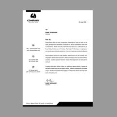 Modern minimalist business style letterhead template design 