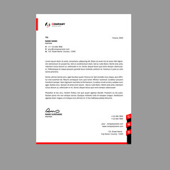 Modern minimalist business style letterhead template design - vector 