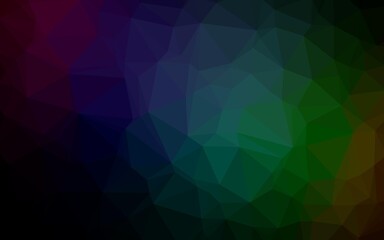 Dark Multicolor, Rainbow vector abstract polygonal layout.