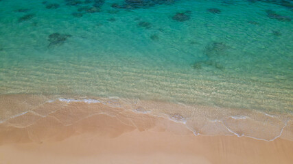 Fototapeta na wymiar Aerial Lanikai Beach, Kailua, Oahu, Hawaii