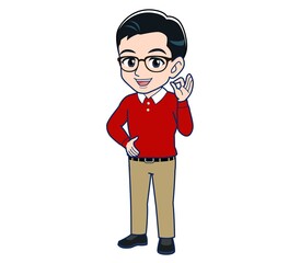 man dressed in red clothesA