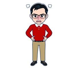 man dressed in red clothesA