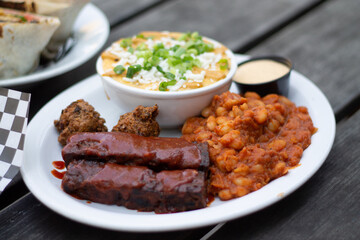 Vegan Southern style lunch plate