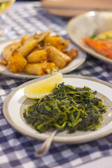 Greek-style greens with lemon