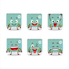 Obraz premium Cartoon character of 20th december calendar with smile expression