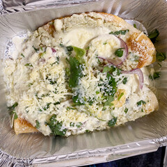 White cheese enchiladas with herbs