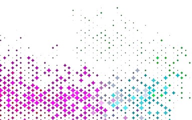 Light Multicolor, Rainbow vector pattern with christmas stars.