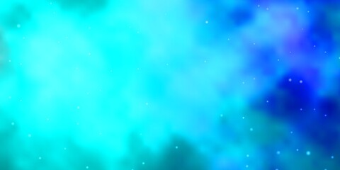 Light BLUE vector pattern with abstract stars.