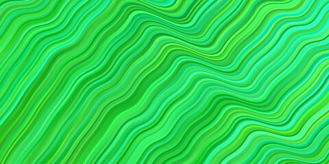 Light Blue, Green vector background with curved lines.